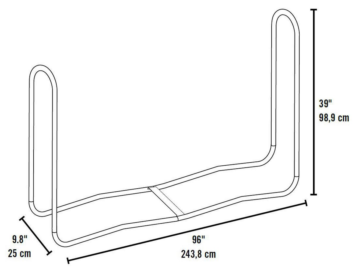 ShelterLogic Kaminholzregal schwarz B: ca. 244 cm ca. 9 kg Kaminholzregal - schwarz (244,00cm) - ShelterLogic