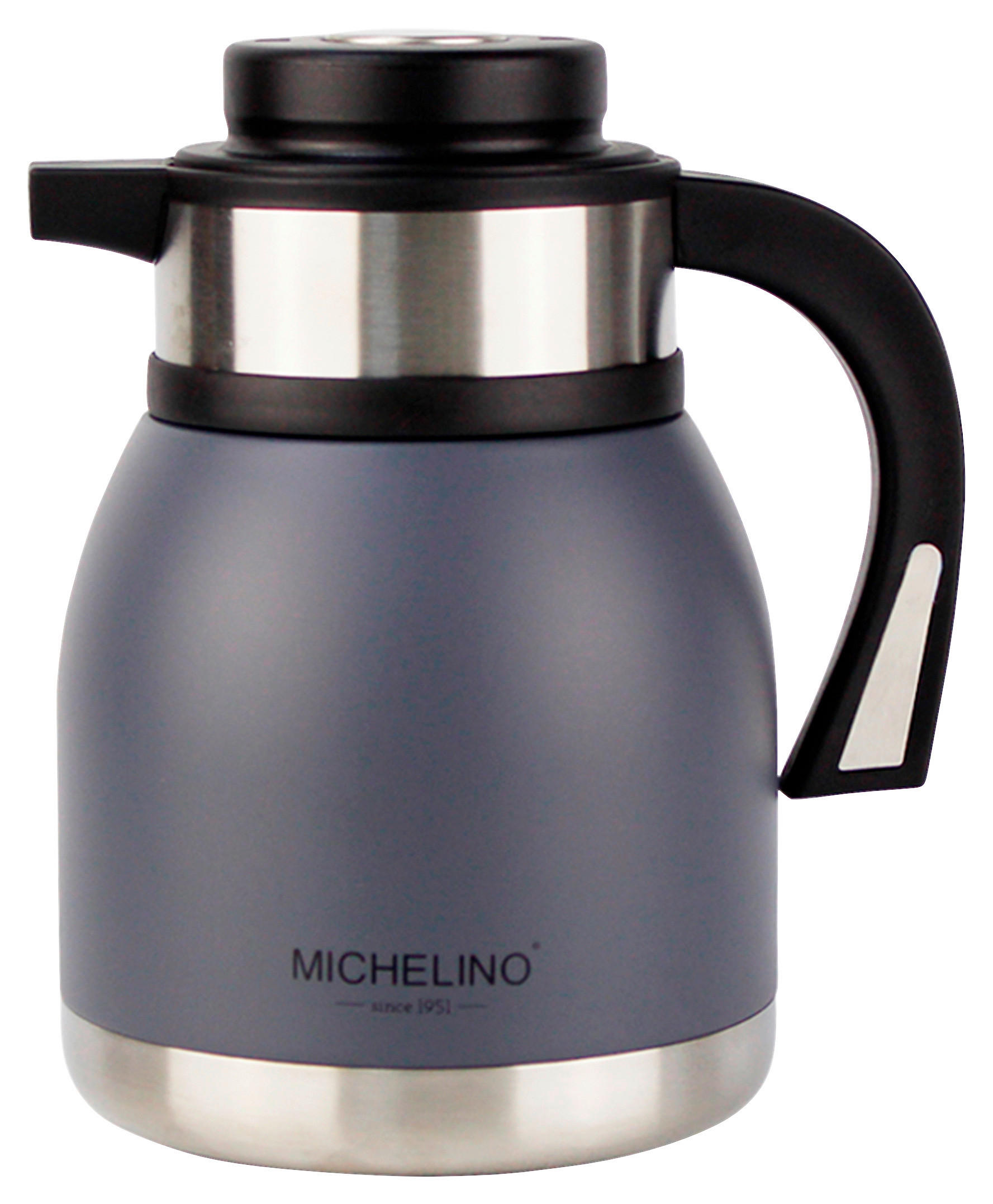 MICHELINO Isolierkanne grau Edelstahl Isolierkanne_Nora - grau - MICHELINO