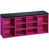 Kesper Schuhregal pink Spanplatte B/H/T: ca. 103,5x48x29,5 cm Schuhregal_mit_Sitzkissen - pink (103,50/48,00/29,50cm) - Kesper