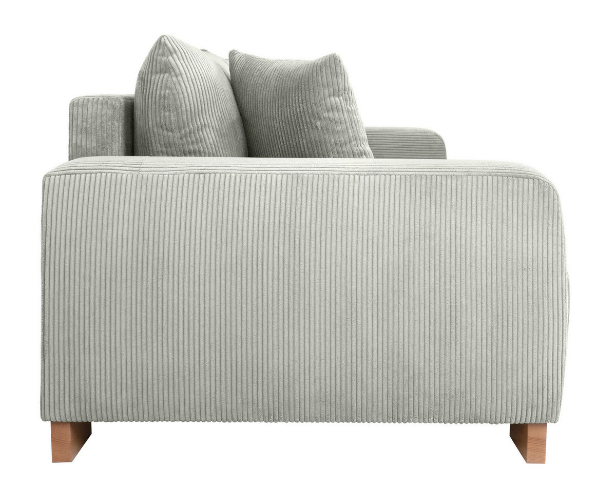 Big Sofa Alpha New hellgrau Microfaser B/H/T: ca. 244x85x112 cm Alpha New - hellgrau/buche (244,00/85,00/112,00cm)
