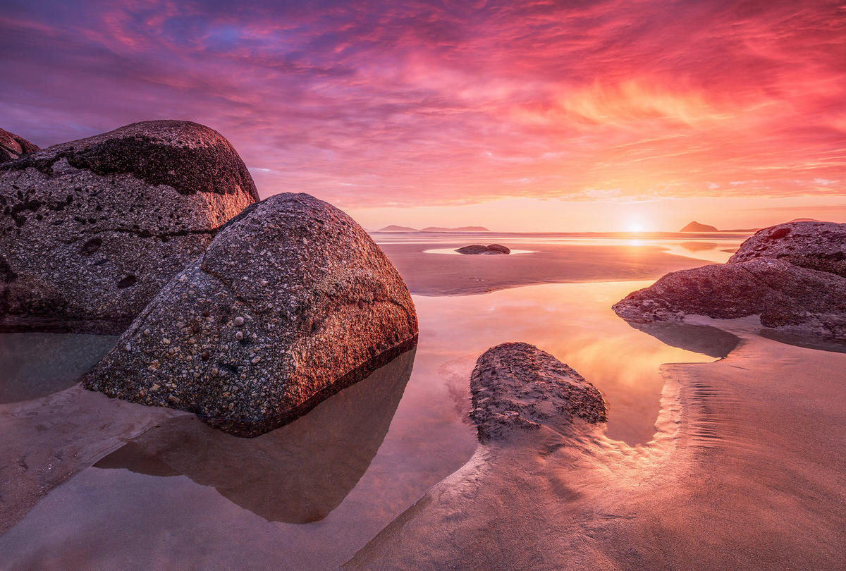 Komar Fototapete Sunset Bay B/L: ca. 368x248 cm Sunset Bay - (368,00/248,00cm) - Komar