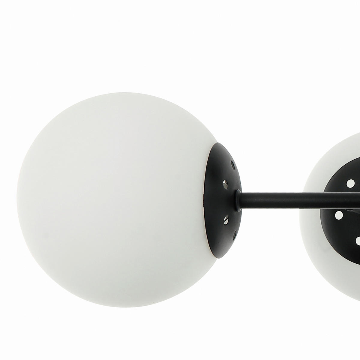 Lamkur Deckenleuchte schwarz Glas Stahl B/H/L: ca. 19x44x61 cm E14 4 Brennstellen Maddie - schwarz (61,00/19,00/44,00cm) - Lamkur