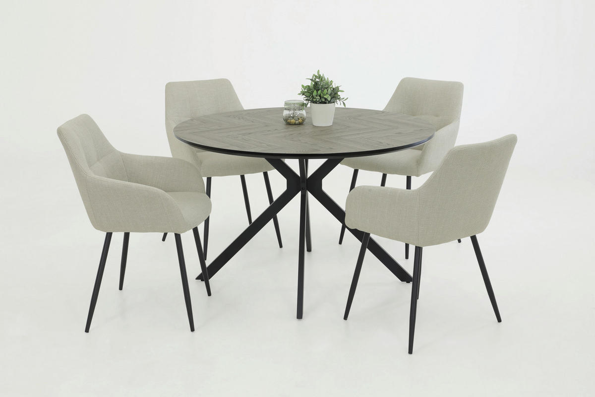 Armlehnstuhl Maria, 2er-Set beige Microfaser Webstoff B/H/T: ca. 55x84x61 cm Maria, 2er-Set - beige (55,00/84,00/61,00cm) - Hela