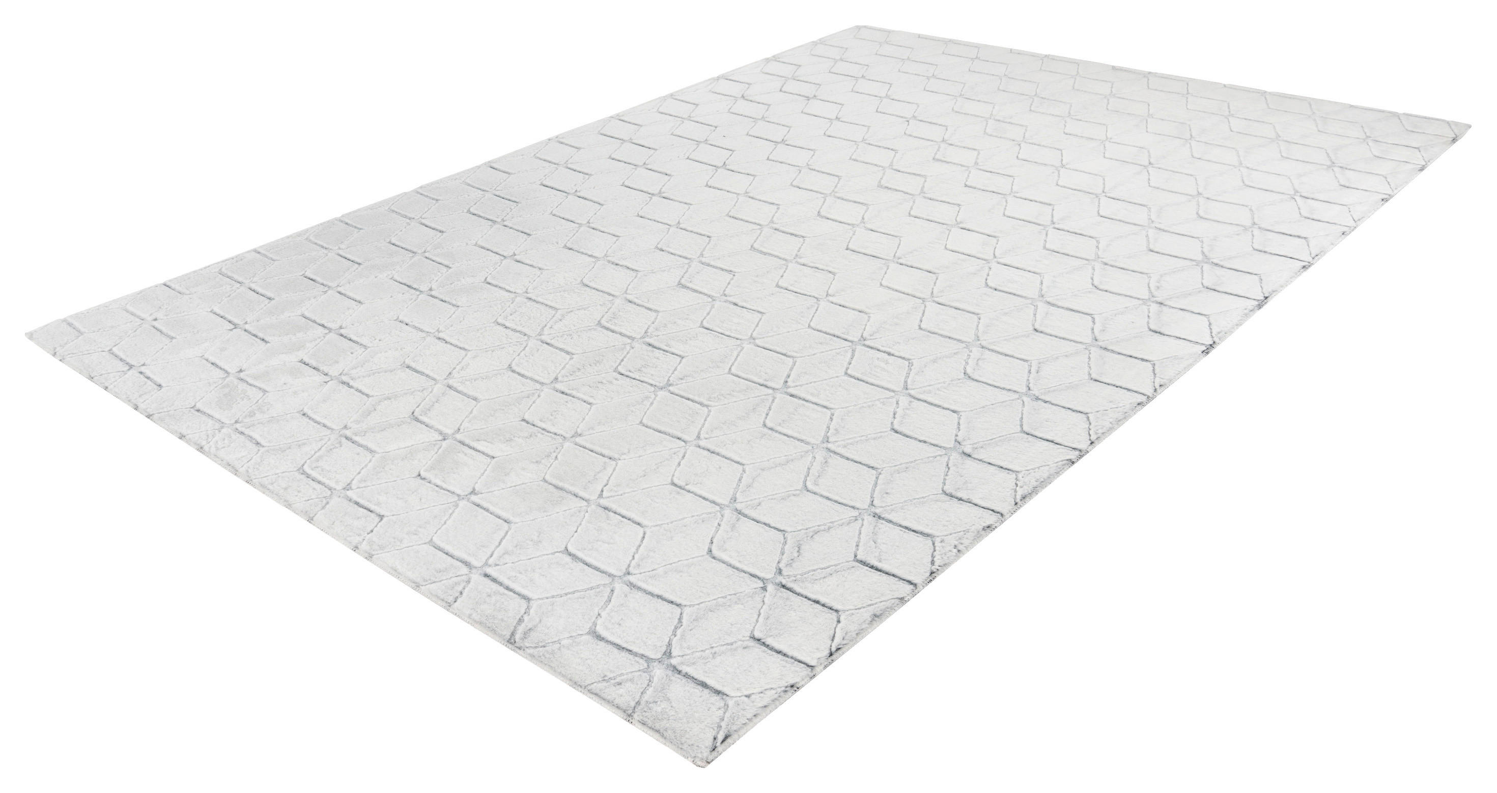 360Living Teppich Vivica weiß B/L: ca. 80x150 cm Vivica - weiß/anthrazit (80,00/150,00cm) - 360Living