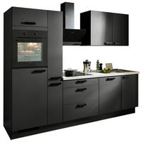 pino Küchenblock PN210 Graphit supermatt B/H/T: ca. 280x220,6x60 cm PN210 - Graphit/Marmoroptik (280,00/220,60/60,00cm) - pino