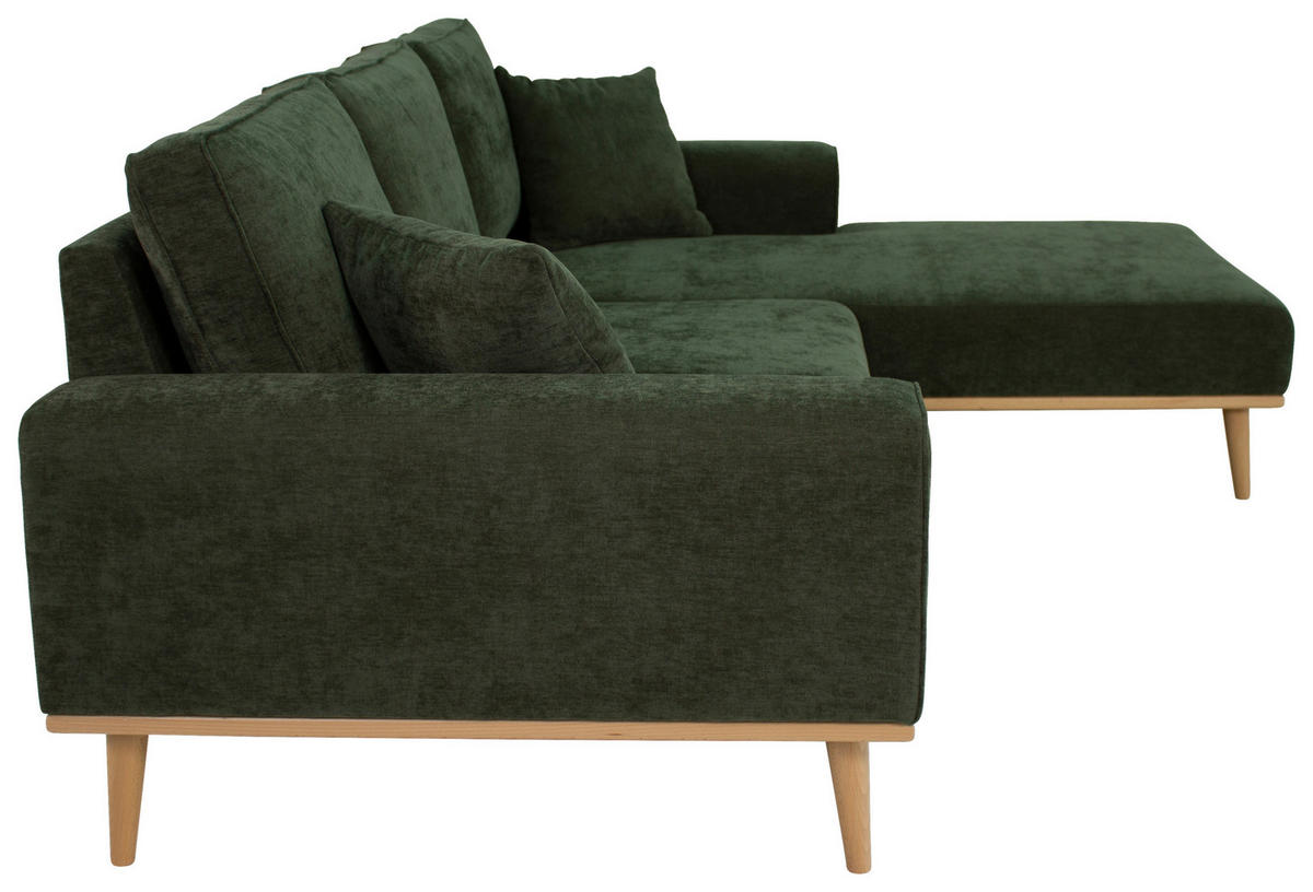 Polsterecke Wood grün Microfaser B/H/T: ca. 259x90x191 cm Wood - Eiche/grün (259,00/90,00/191,00cm)