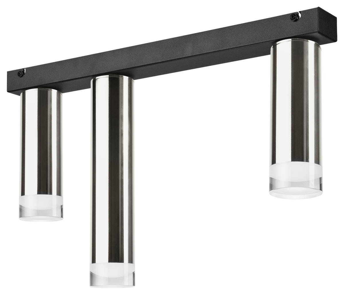 Lamkur Deckenleuchte schwarz Stahl B/H/L: ca. 8x31,5x50 cm E27 3 Brennstellen DIEGO - schwarz (50,00/8,00/31,50cm) - Lamkur