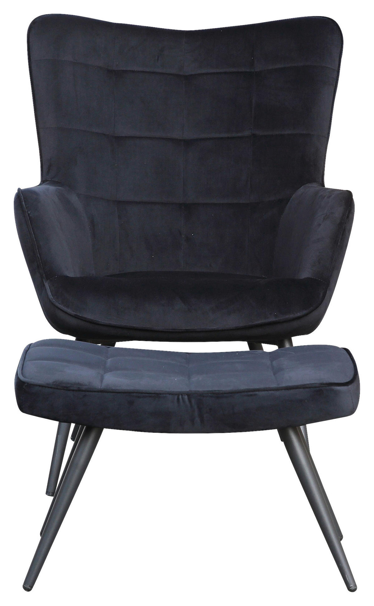 byLIVING Sessel UTA schwarz schwarz Stoff Metall B/H/T: ca. 72x97x80 cm UTA - schwarz (72,00/97,00/80,00cm) - byLIVING