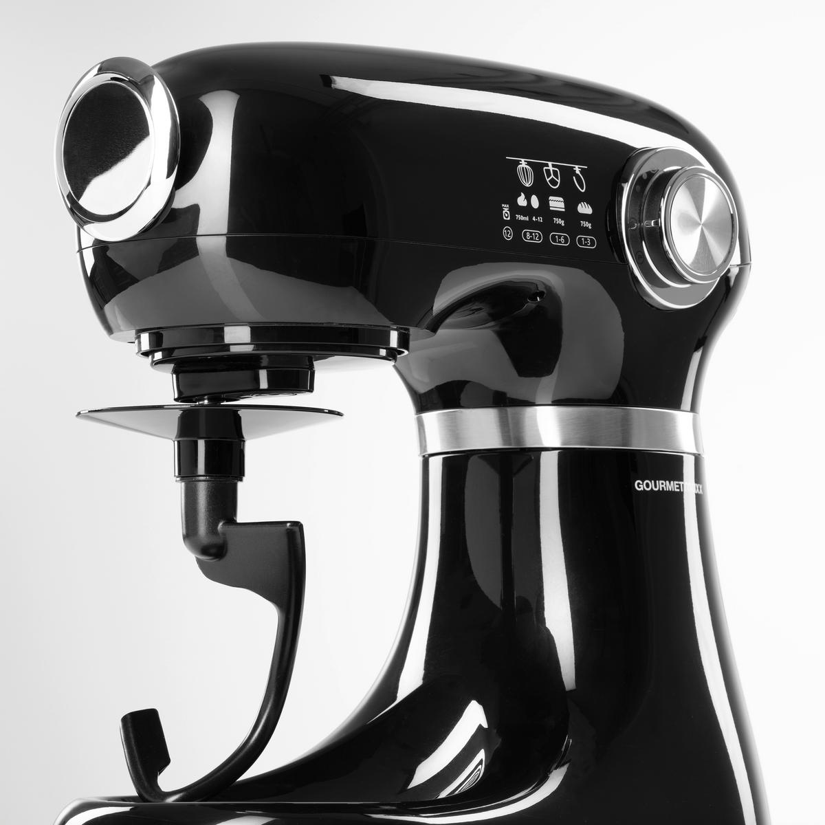 GOURMETmaxx Küchenmaschine schwarz Edelstahl B/H/L: ca. 26x38x41 cm Küchenmaschine - schwarz (41,00/26,00/38,00cm) - GOURMETmaxx