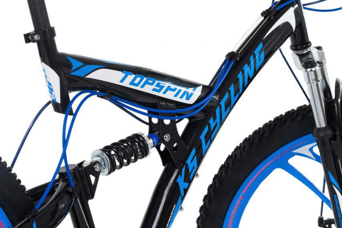 KS-Cycling Mountainbike Topspin Fully Topspin 26 Zoll Rahmenhöhe 51 cm 21 Gänge schwarz schwarz ca. 26 Zoll Topspin - blau/schwarz - KS-Cycling