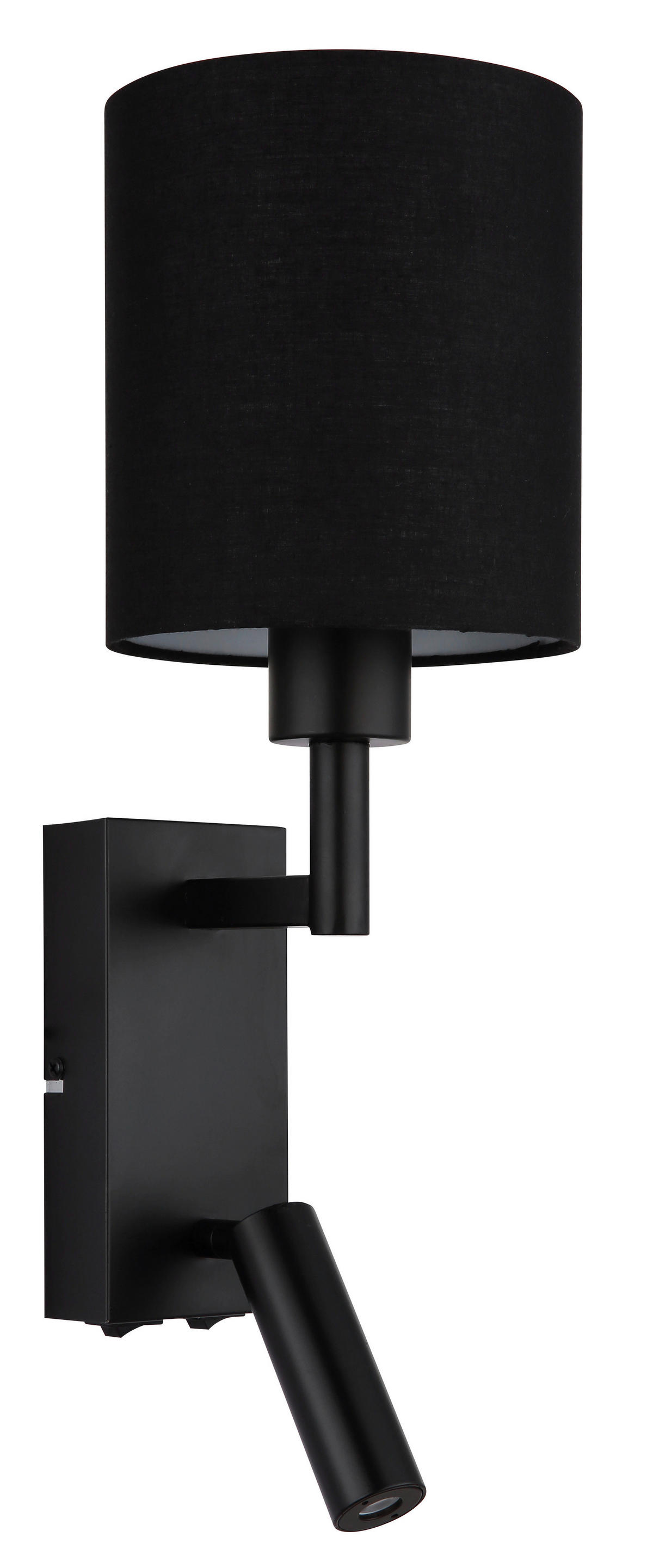 GLOBO Wandleuchte schwarz Metall B/H/L: ca. 17x45,5x15 cm E27 2 Brennstellen Zamora - schwarz (15,00/17,00/45,50cm) - GLOBO