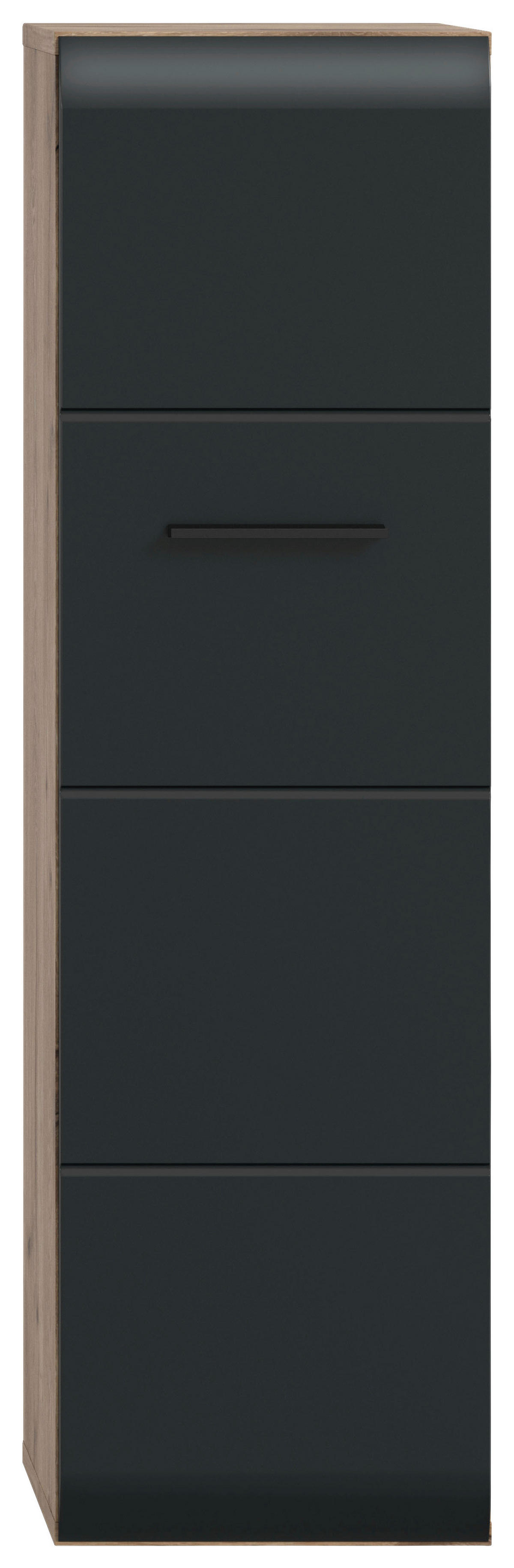 Stauraumelement Ice Nox Oak Nachbildung schwarz matt B/H/T: ca. 30x106x30 cm Ice - schwarz (30,00/106,00/30,00cm) - xonox.home