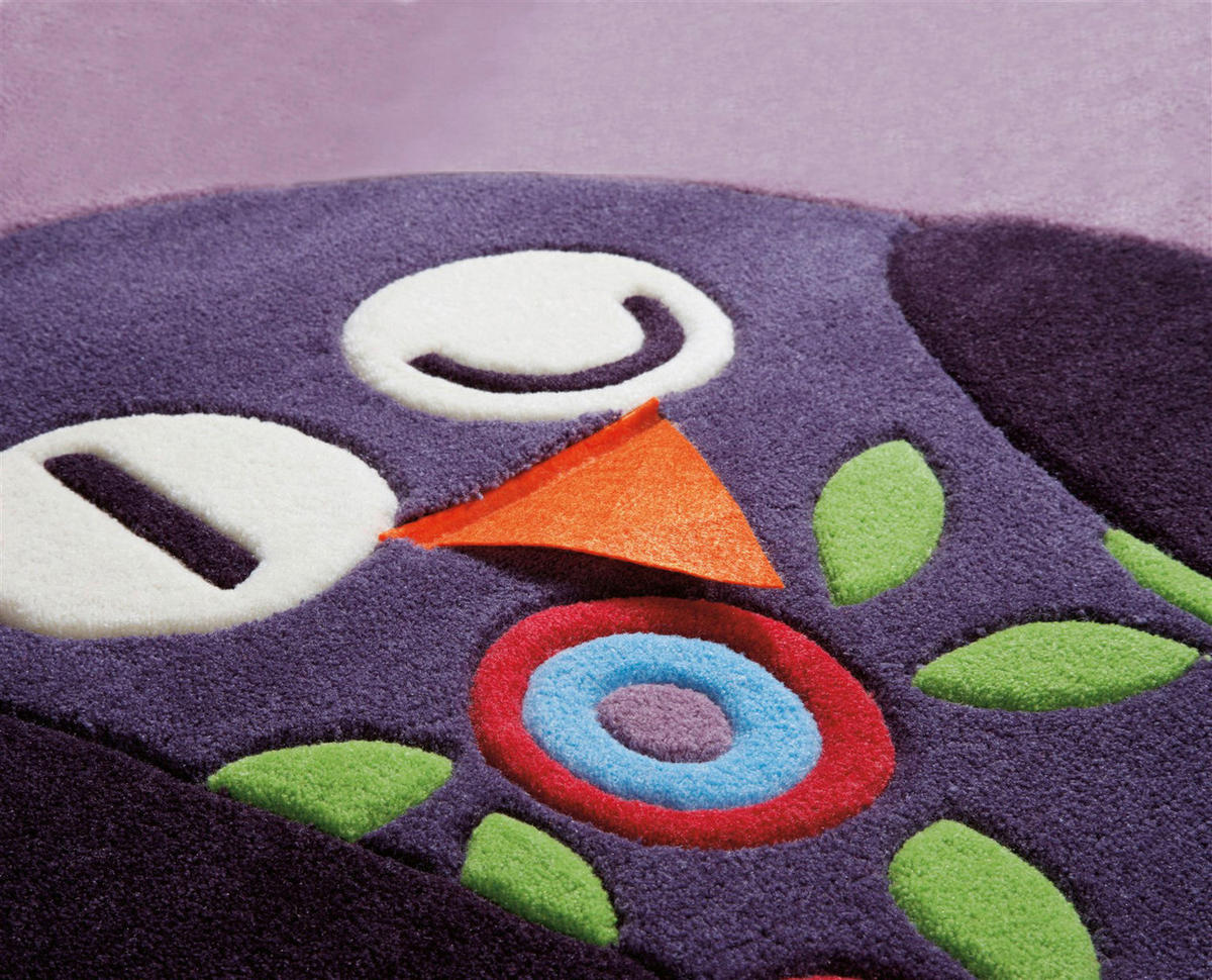 Arte Espina Kurzflorteppich Joy 4049 violett B/L: ca. 130x130 cm Joy 4049 - violett (130,00/130,00cm) - Arte Espina