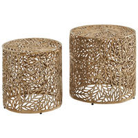 Beistelltisch 2er.-Set. gold B/H/T: ca. 41x42x41 cm 2er.-Set. - gold (41,00/42,00/41,00cm) - Wohnling