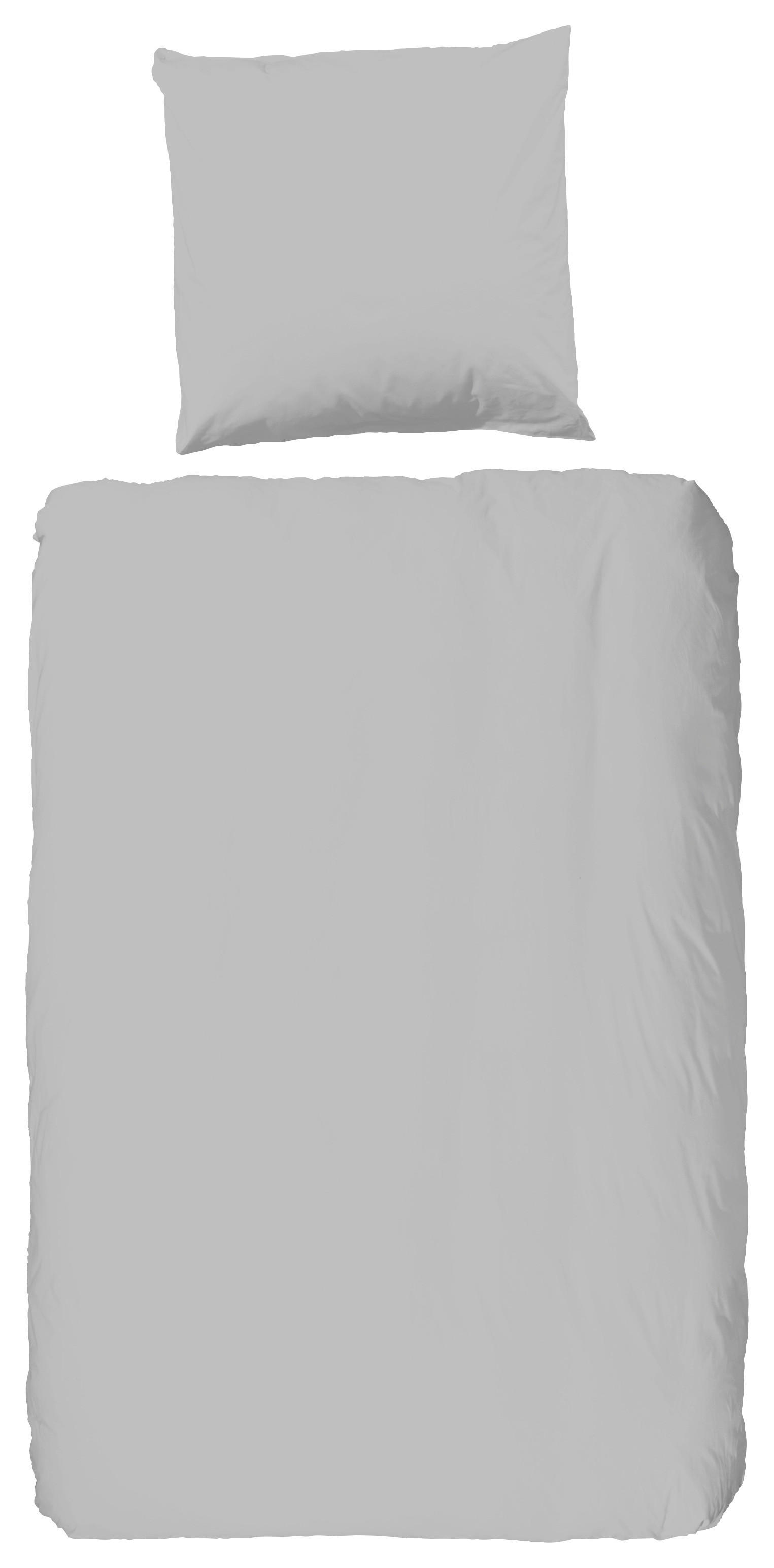 Microfaser Bettwäsche Pure uni light grey grau Microfaser B/L: ca. 135x200 cm Pure uni light grey - grau (135,00/200,00cm) - Pure