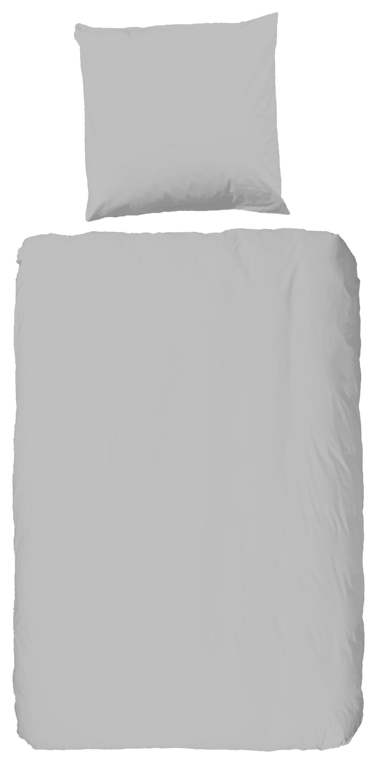 Microfaser Bettwäsche Pure uni light grey grau Microfaser B/L: ca. 135x200 cm Pure uni light grey - grau (135,00/200,00cm) - Pure
