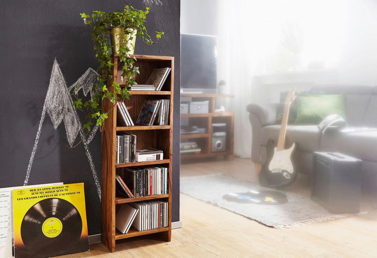 CD Regal natur B/H/T: ca. 30x90x17 cm CD Regal - natur (30,00/90,00/17,00cm) - Wohnling