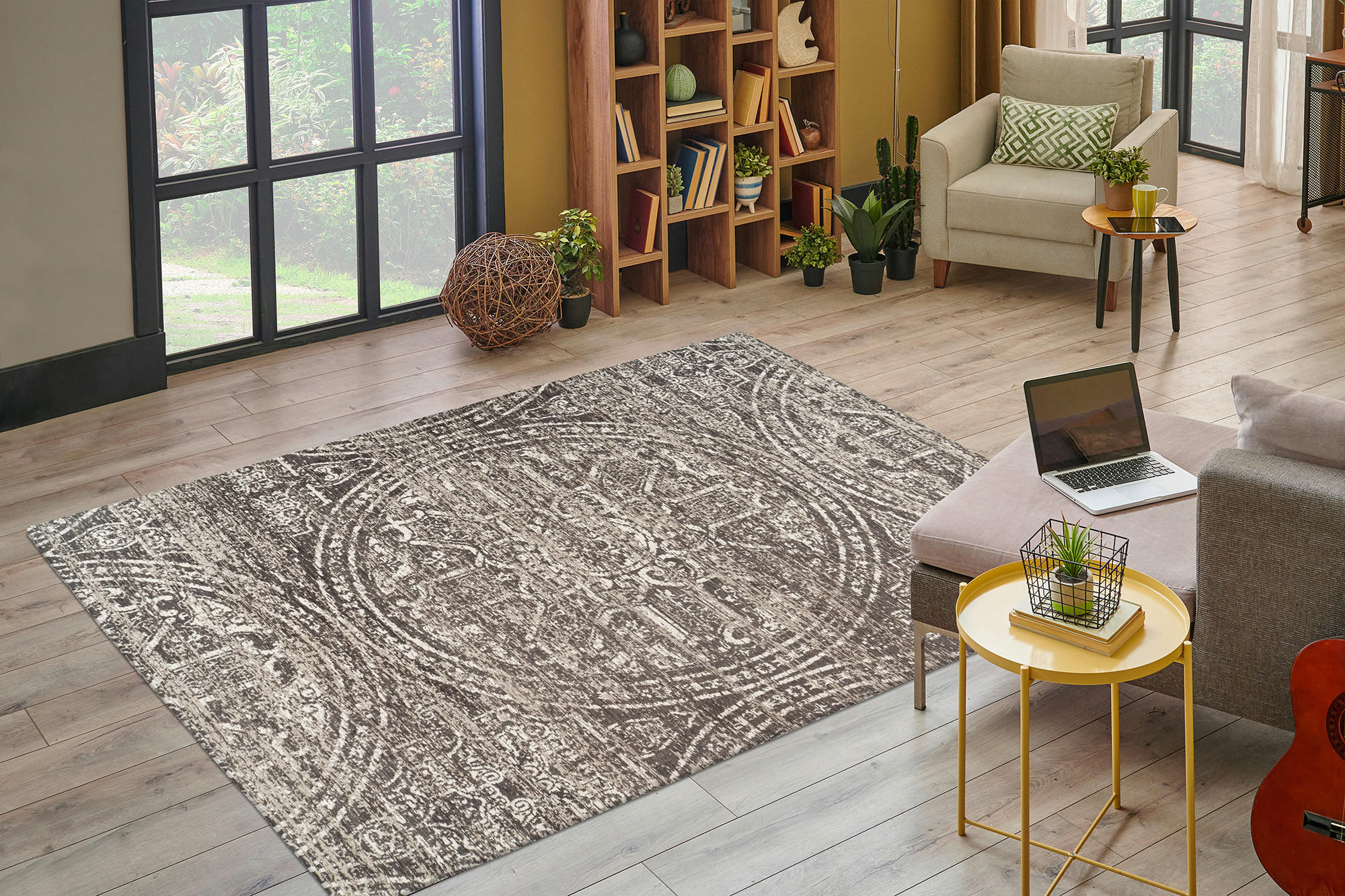 Kayoom Flachflorteppich Davis 425 grau B/H/L: ca. 160x1,2x230 cm Davis 425 - grau (230,00/160,00/1,20cm) - Kayoom