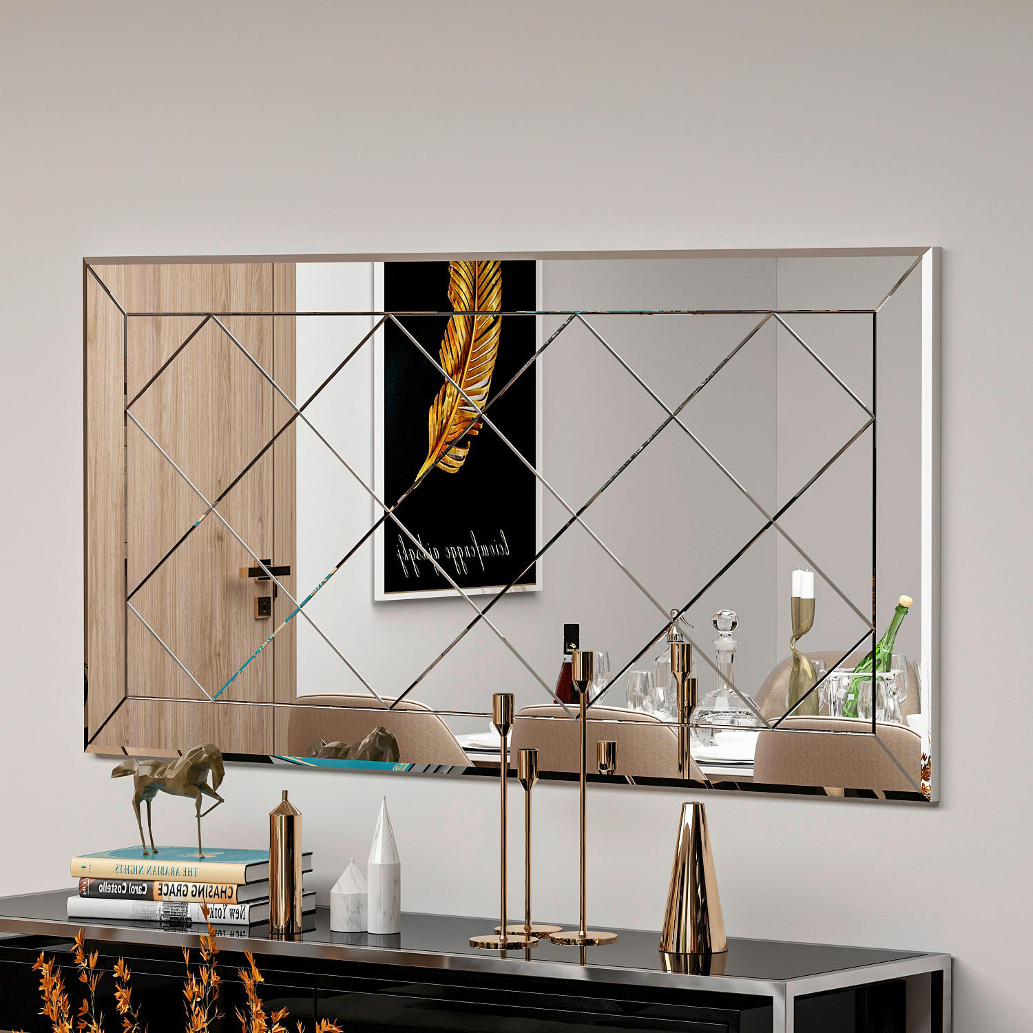 Wandspiegel Pauli transparent Glas B/H/T: ca. 120x60x2,2 cm Pauli - transparent (120,00/60,00/2,20cm) - moebel17