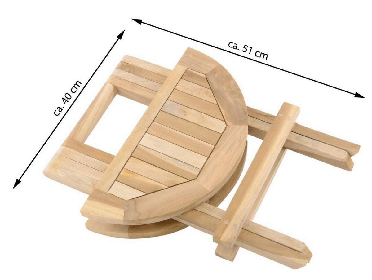 VCM Beistelltisch braun Holz H/D: ca. 46x40 cm Beistelltisch - braun (40,00/46,00cm) - VCM