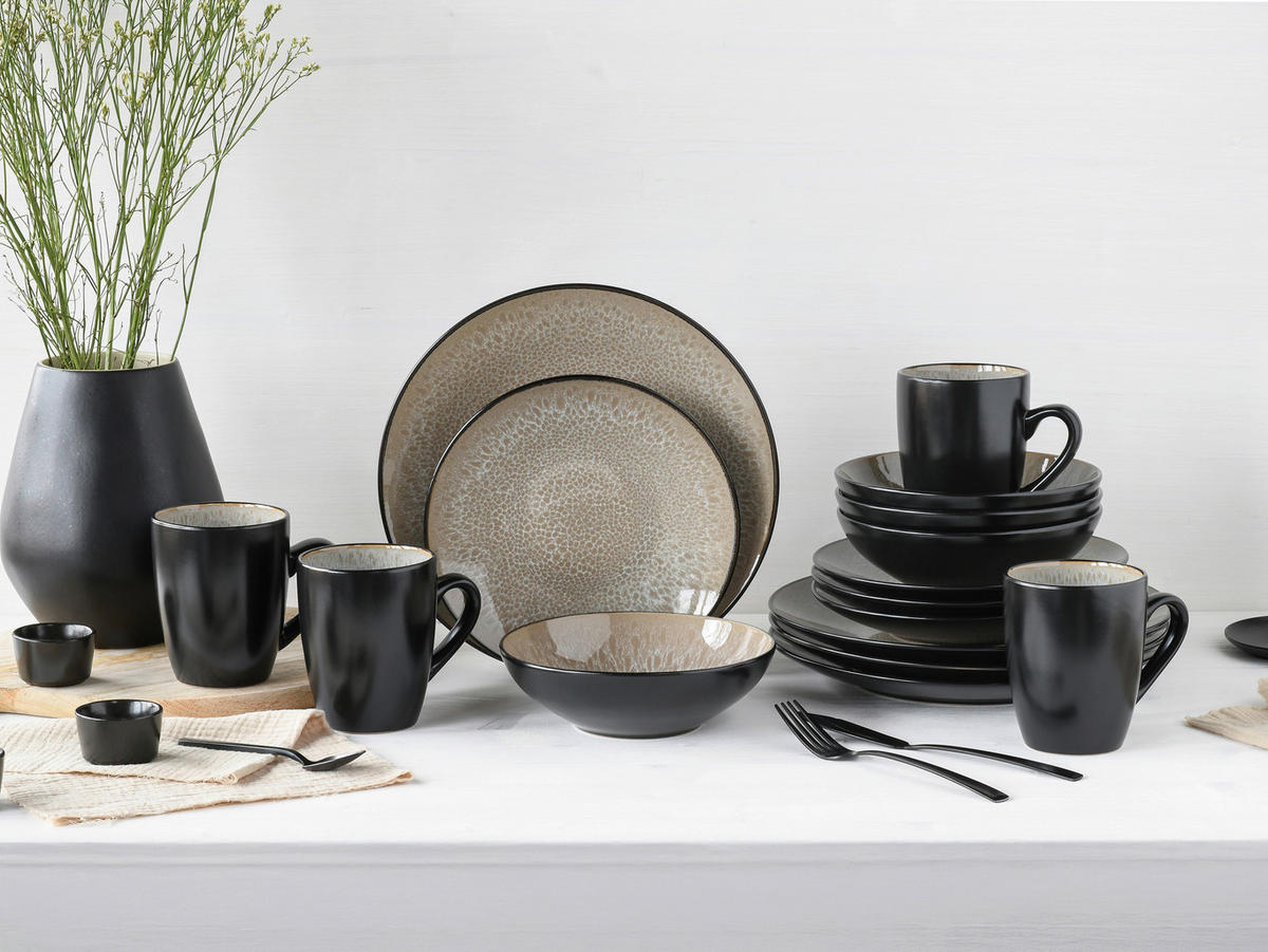 CreaTable Kombiservice Malmö beige Steinzeug 16 tlg. Malmö - beige - CreaTable