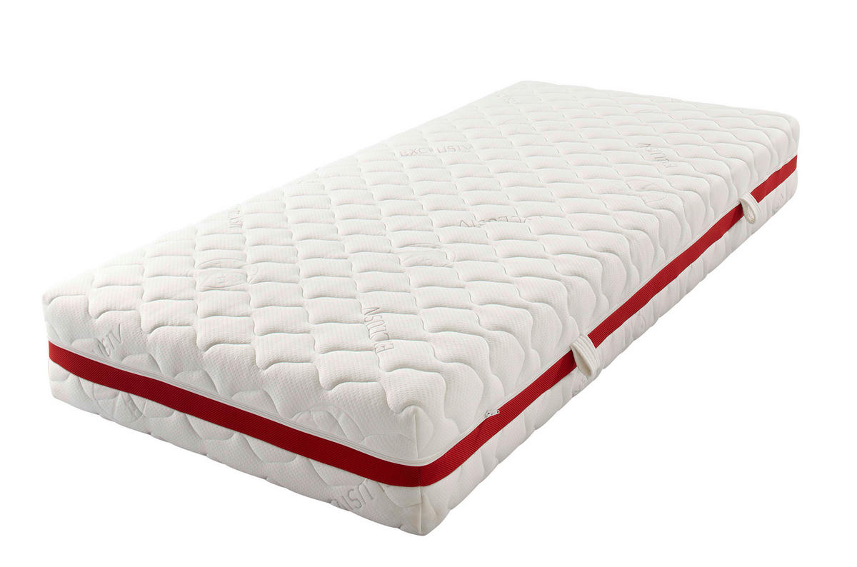 Tonnentaschenfederkernmatratze Titan weiß Liegefläche B/L: ca. 100x200 cm Titan - weiß/rot (100,00/200,00cm)