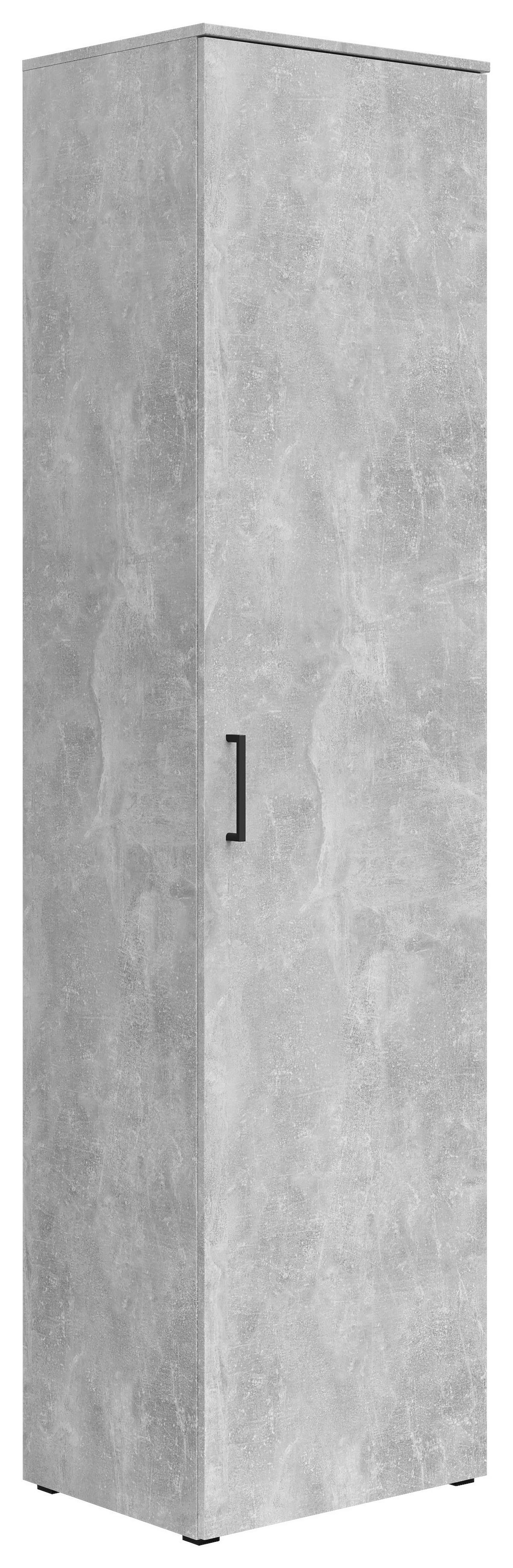 Schrank Multi-Stauraum Typ 51 Beton Optik B/H/T: ca. 50x195x40 cm Multi-Stauraum Typ 51 - Beton (50,00/195,00/40,00cm)