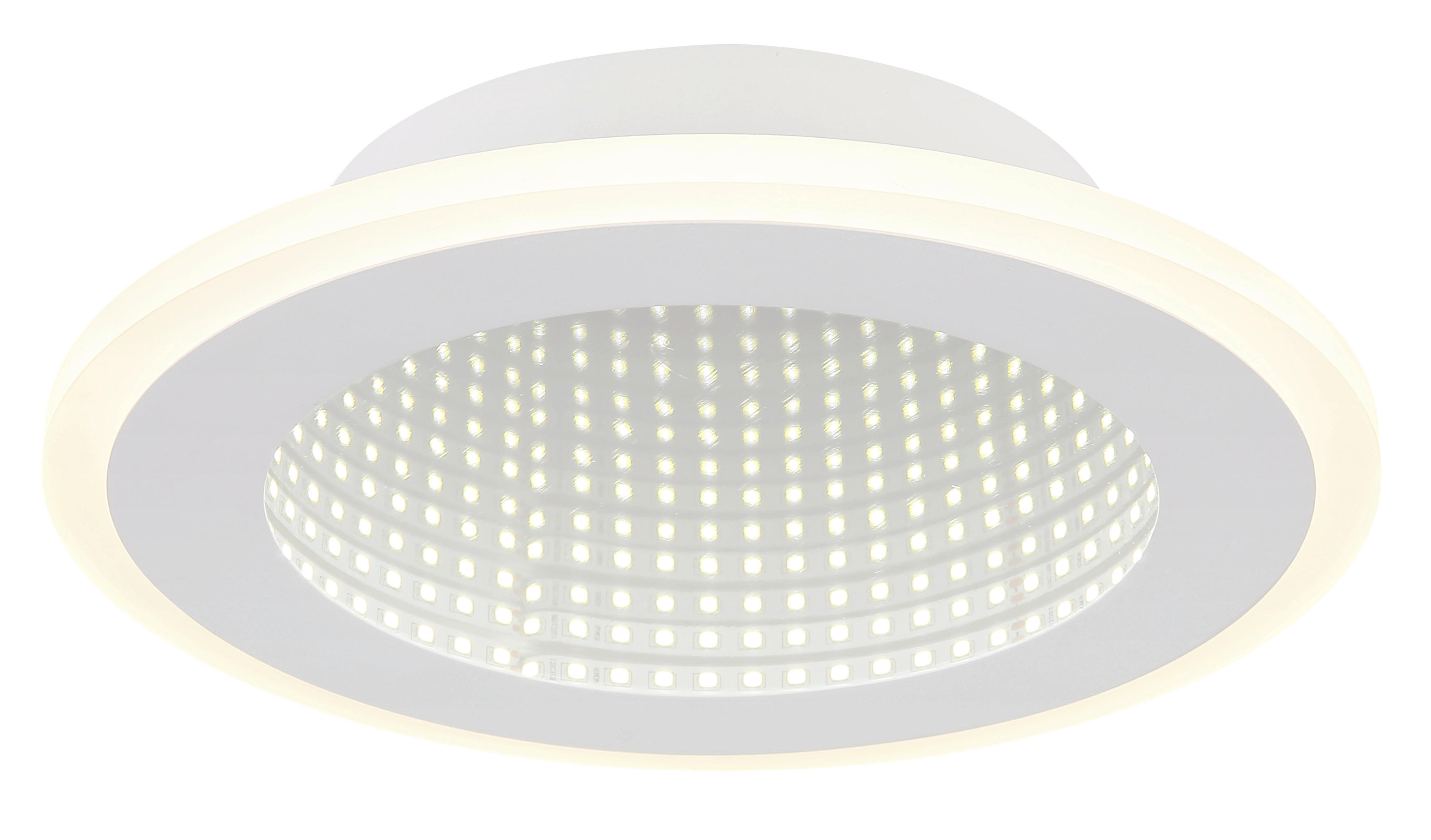 GLOBO LED-Deckenleuchte weiß Opal Acryl Metall H/D: ca. 4x22,5 cm LAMELA - weiß/Opal (22,50/4,00cm) - GLOBO