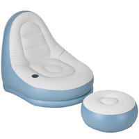 Outsunny Aufblasbarer Sessel B/H/L: ca. 100x87x125 cm Aufblasbarer Sessel - blau/weiß (125,00/100,00/87,00cm) - Outsunny