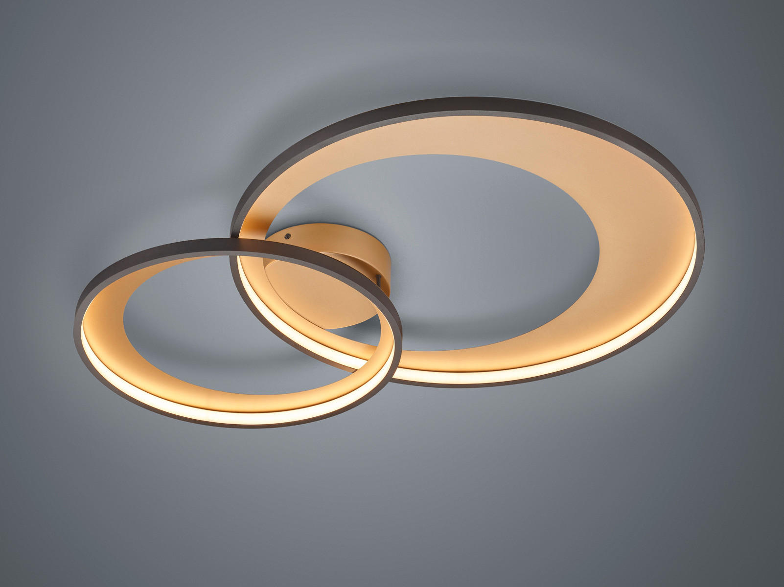 Thumbnail - Deckenleuchte Granada schwarz gold Metall B/H/L: ca. 85x8x60 cm