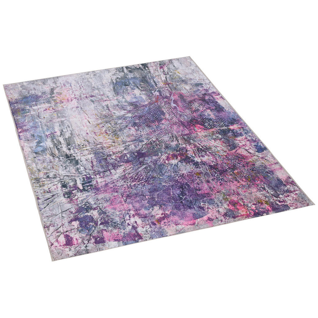 Thumbnail - Webteppich Swing grau-lila B/L: ca. 160x230 cm