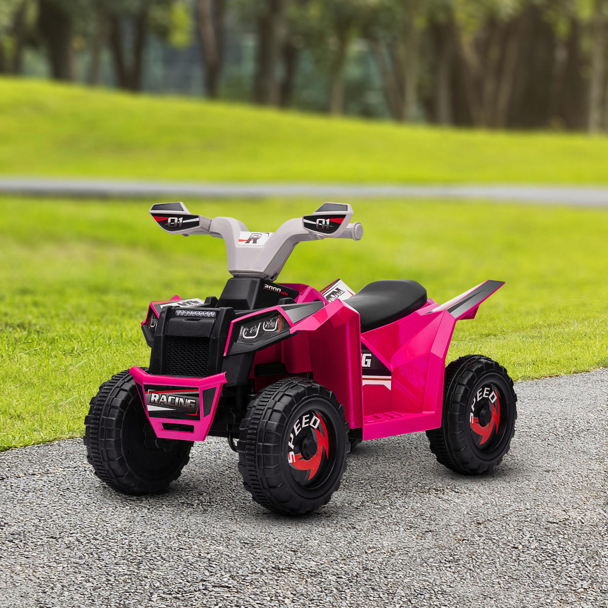 HOMCOM Elektroauto für Kinder rosa B/H/L: ca. 41,5x48,5x70 cm Elektroauto für Kinder - rosa (70,00/41,50/48,50cm) - HOMCOM