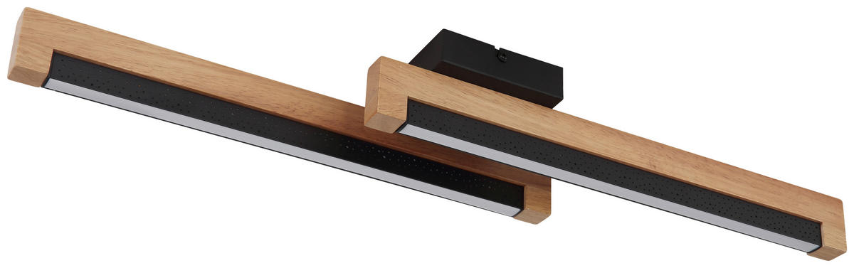 GLOBO LED-Deckenleuchte 67849D dunkelbraun mattschwarz Metall Holz Kunststoff B/H/T: ca. 13x8x70 cm STARLA - dunkelbraun/mattschwarz (13,00/8,00/70,00cm) - GLOBO