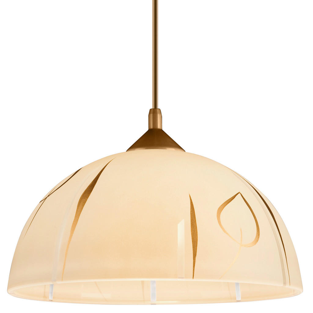 Thumbnail - Lamkur Pendelleuchte MARCY 28033 gold Glas H/L: ca. 70x30 cm E27 1 Brennstellen