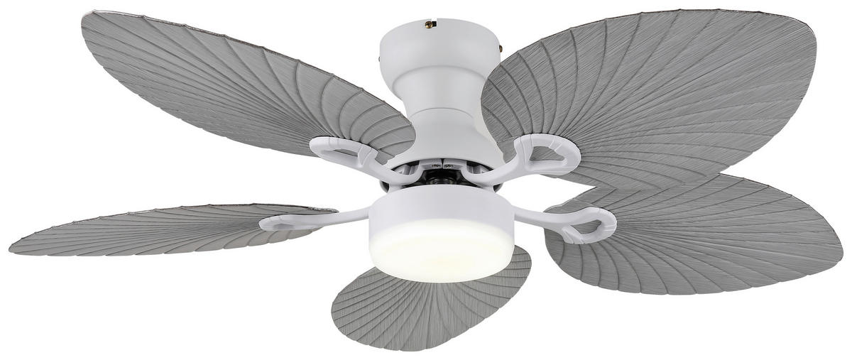 GLOBO LED-Deckenventilator weiß grau H/D: ca. 28,5x107 cm max. 22 W ELISE - weiß/grau (107,00/28,50cm) - GLOBO
