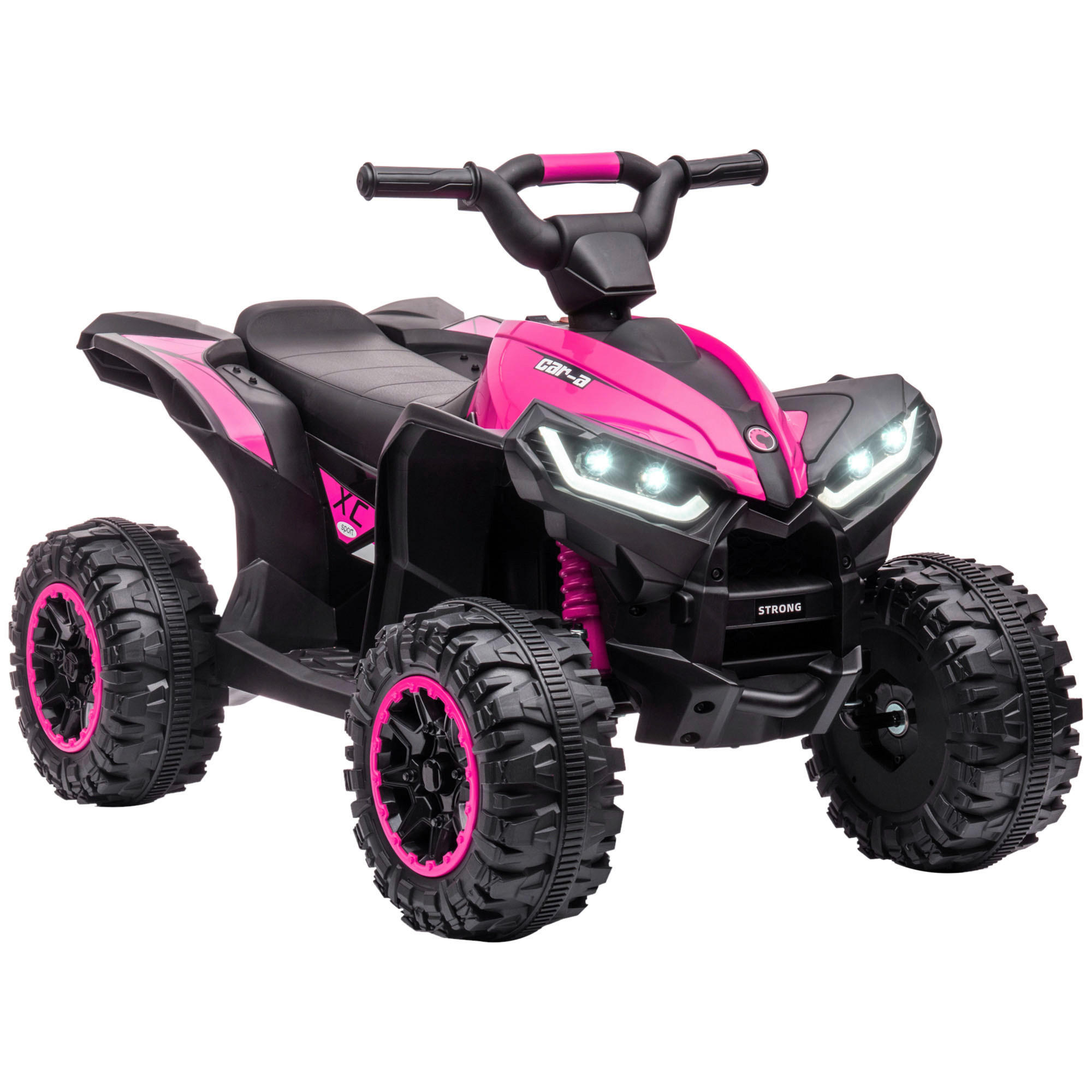 HOMCOM Elektro-Quad schwarz B/H/L: ca. 53x55,5x83 cm Elektro-Quad - schwarz/rosa (83,00/53,00/55,50cm) - HOMCOM