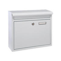 HI Briefkasten weiß H/T/L: ca. 32x12x36 cm Briefkasten Metall weiß - weiß (36,00cm) - HI