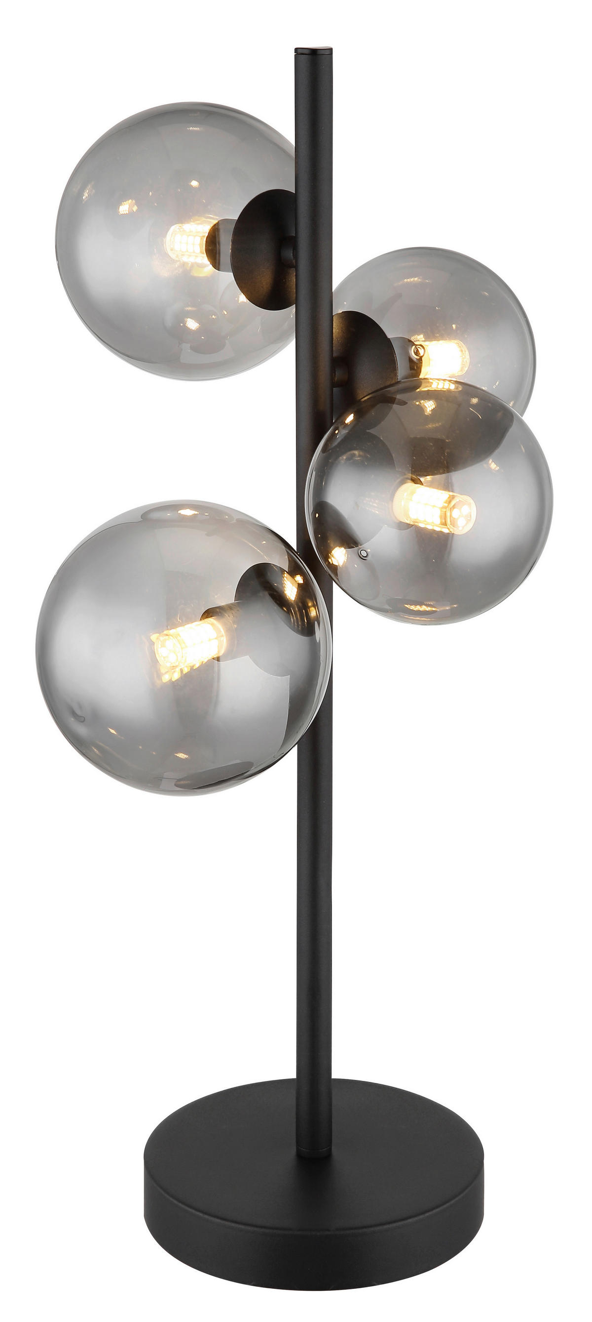 GLOBO Deckenleuchte schwarz Metall B/H/T: ca. 23x51x27 cm G9 4 Brennstellen RIHA - schwarz (23,00/51,00/27,00cm) - GLOBO