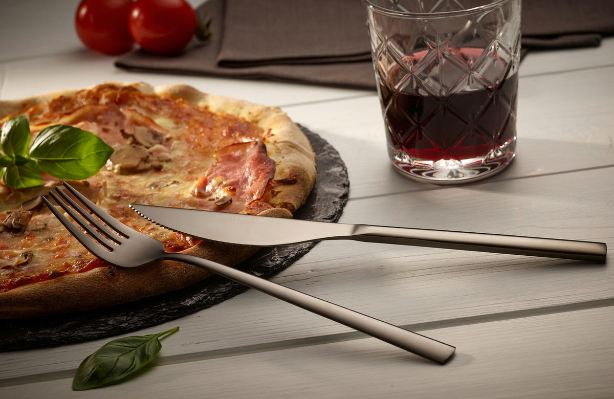 ECHTWERK Besteckset schwarz Edelstahl 8 tlg. Pizzabesteckset_8tlg. - schwarz (28,00/26,20/2,50cm) - ECHTWERK