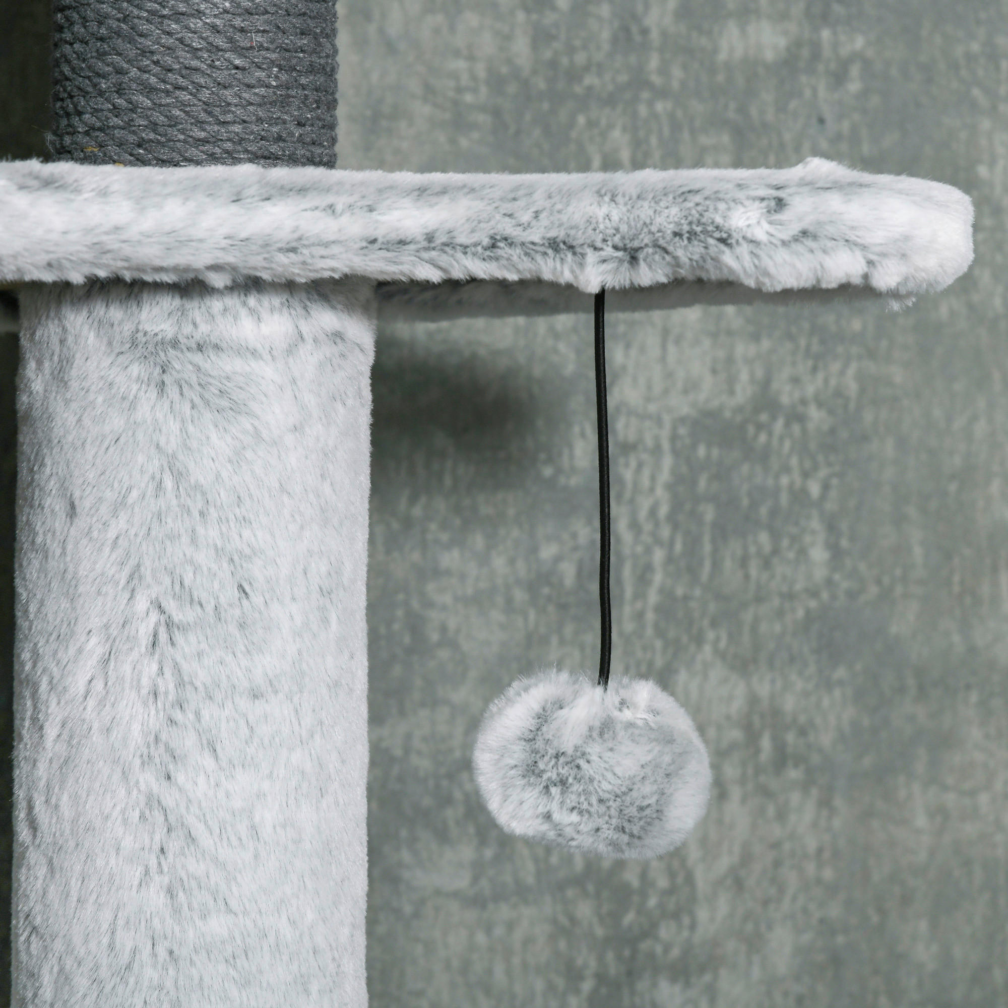 PawHut Kratzbaum grau Spanplatte B/H/L: ca. 60x255x60 cm Kratzbaum - grau (60,00/60,00/255,00cm) - PawHut