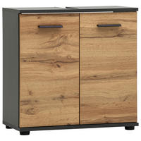 Waschbeckenunterschrank Lanos Eiche Nachbildung anthrazit B/H/T: ca. 60x60x33 cm Lanos - Eiche/anthrazit (60,00/60,00/33,00cm)