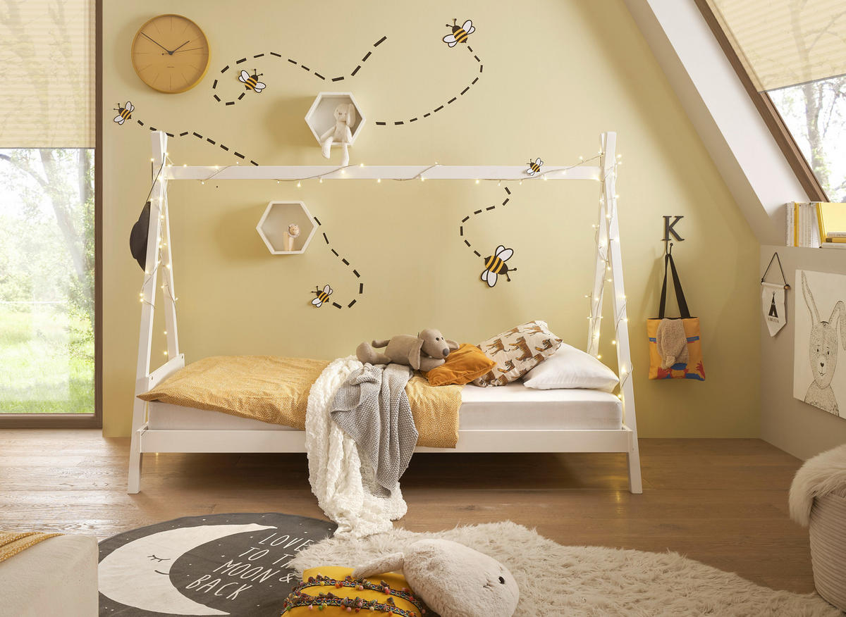 Bett Sora weiß Liegefläche B/L: ca. 90x200 cm Sora - weiß (95,00/154,00/213,00cm)