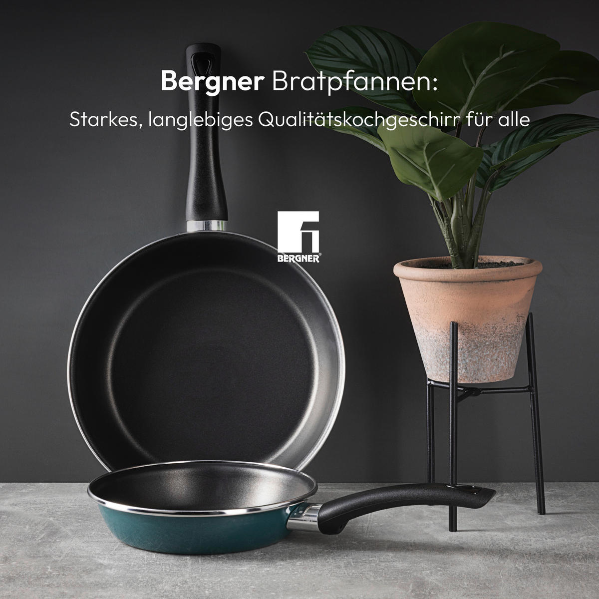 BERGNER Pfannenset Classique grün Aluminium Classique - grün - BERGNER