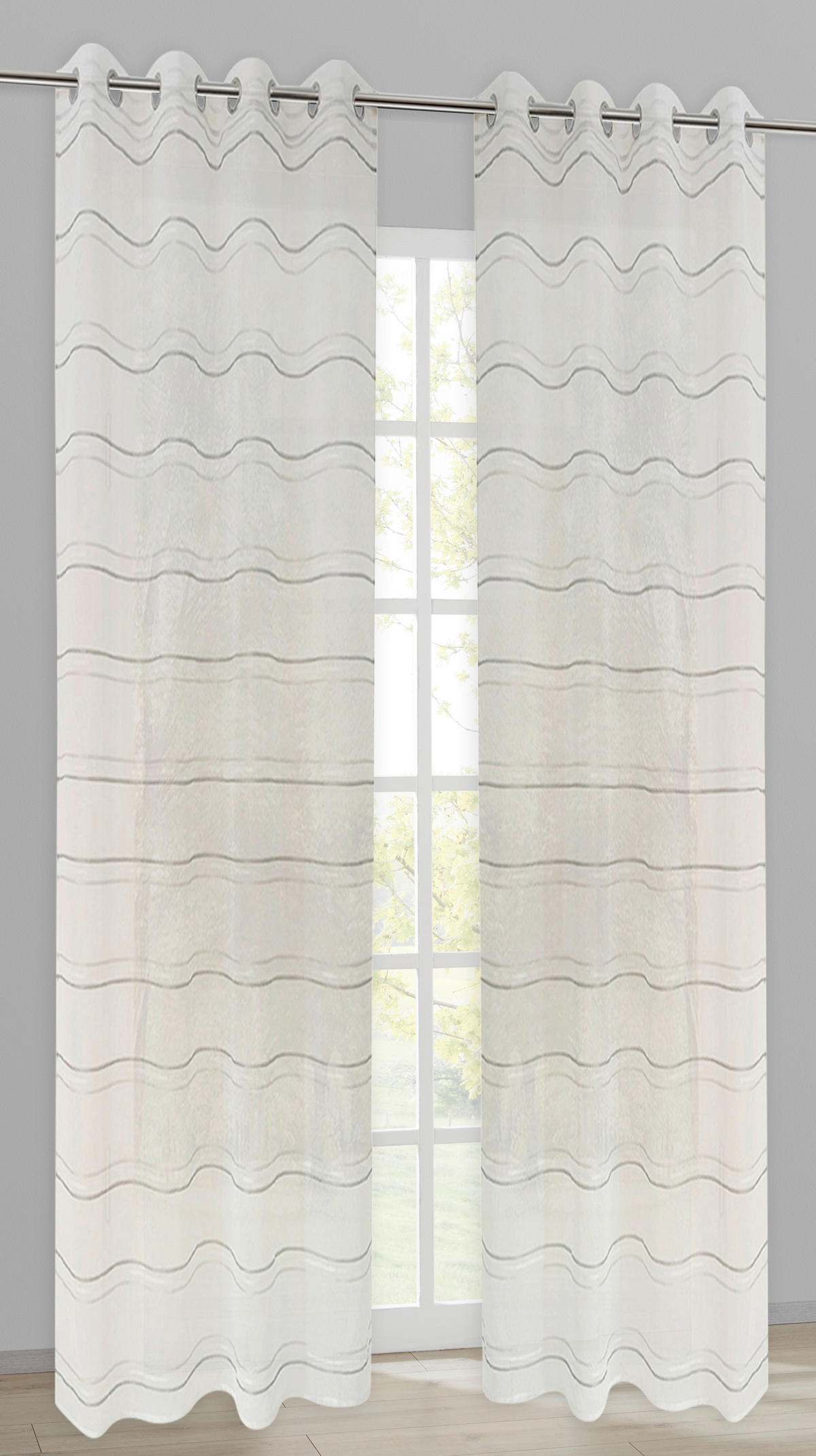 Ösenvorhang Bamberg grau B/L: ca. 140x245 cm Bamberg - grau (140,00/245,00cm)