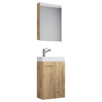 Waschplatz 3tlg-Slito Eiche Honig Nachbildung weiß B/H/T: ca. 41x130x22 cm 3tlg-Slito - Eiche/weiß (41,00/130,00/22,00cm) - VCM Möbel