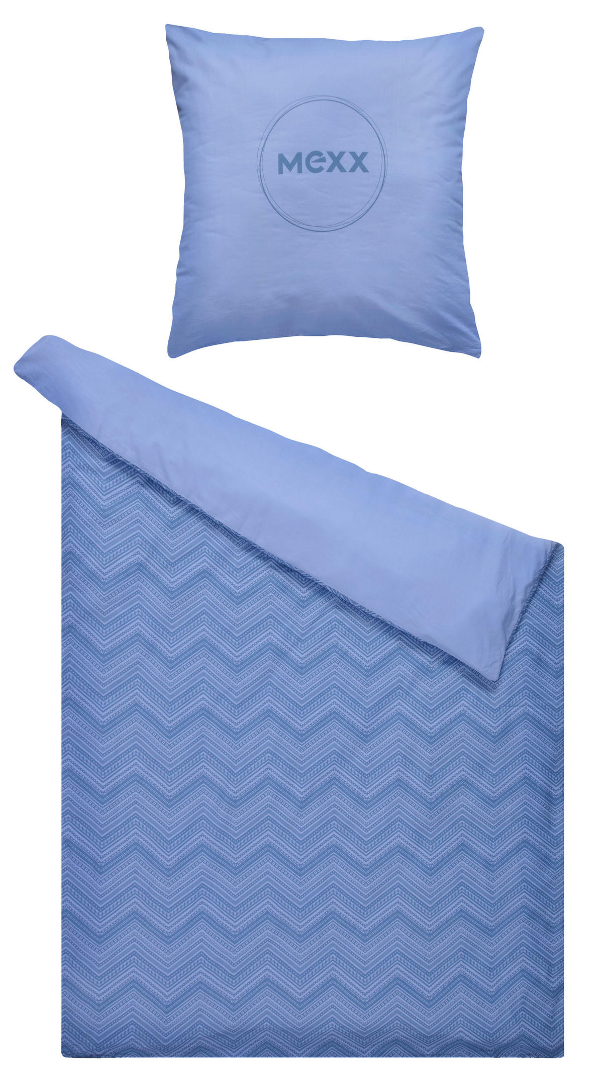 Baumwoll Bettwäsche Bettwäsche_Baumwolle_Mexx blau - blau (135,00/200,00cm) - Mexx