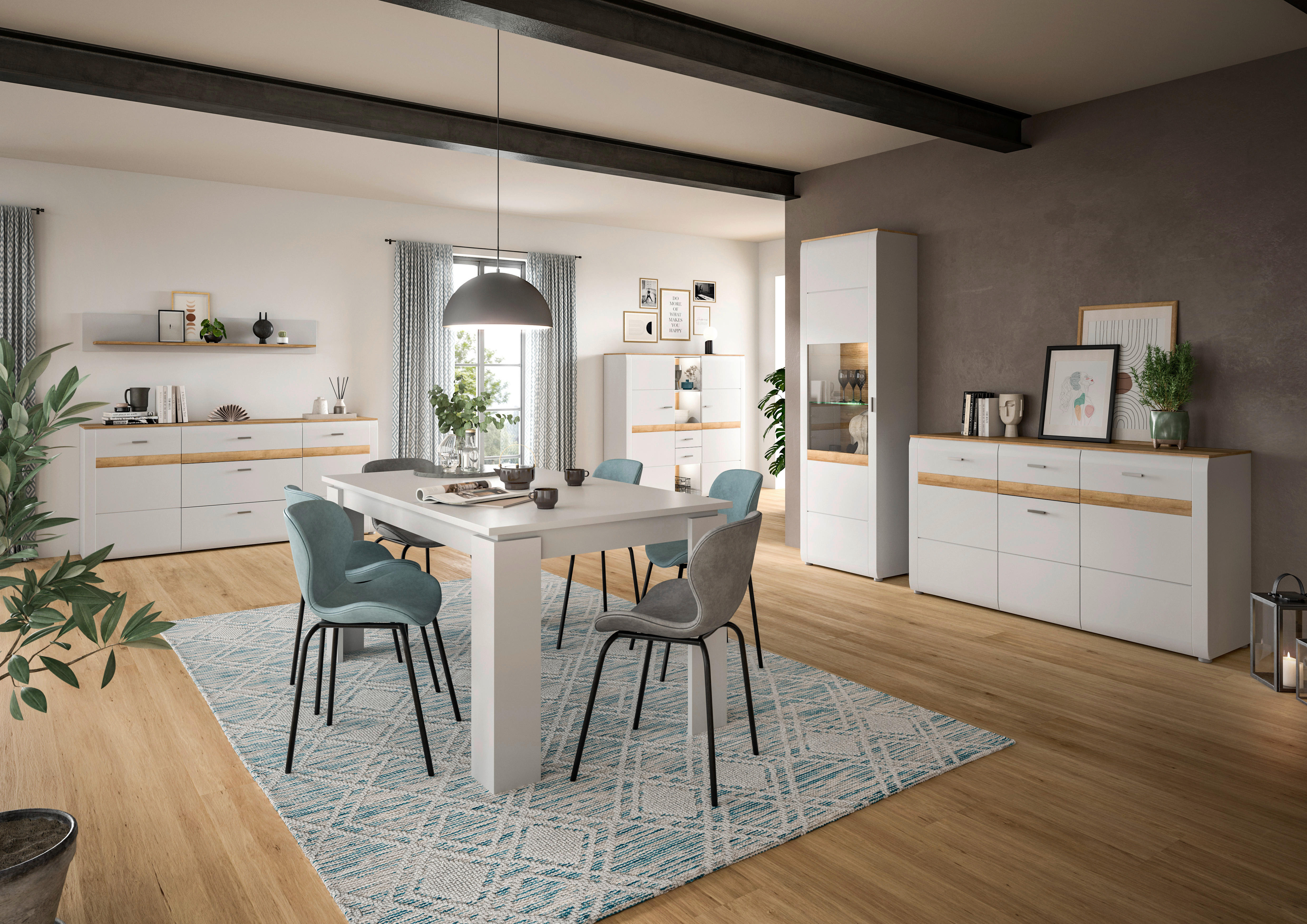 Wandboard ASHTON Ashgrey matt Nachbildung Rivera Eiche Nachbildung B/H/T: ca. 150x25x22 cm ASHTON - Rivera Eiche/Ashgrey (150,00/25,00/22,00cm) - xonox.home
