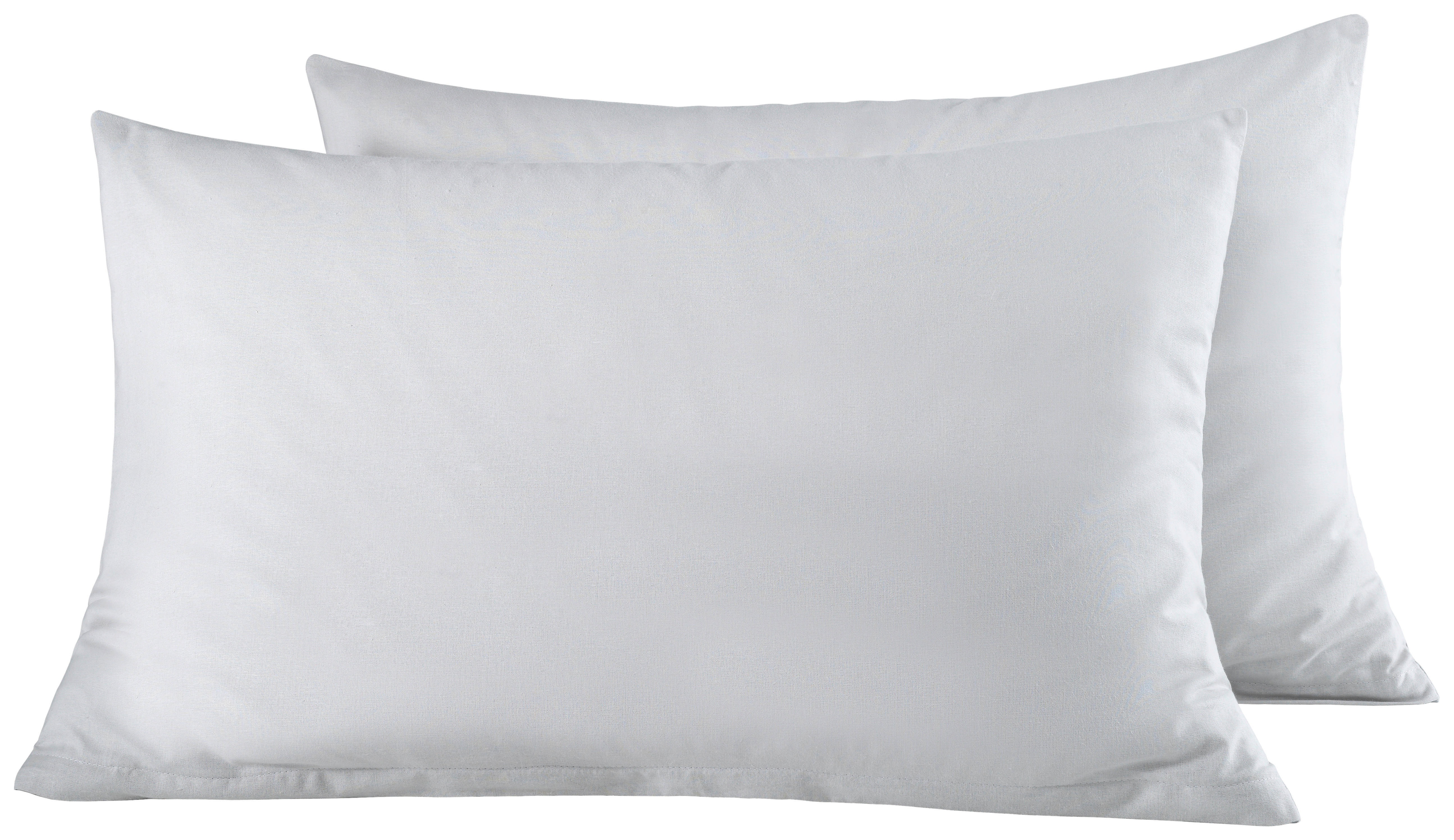 Kissenhülle Renforce Kissenbezug-Renforce_2erPack 40x60 - silber (40,00/60,00cm)