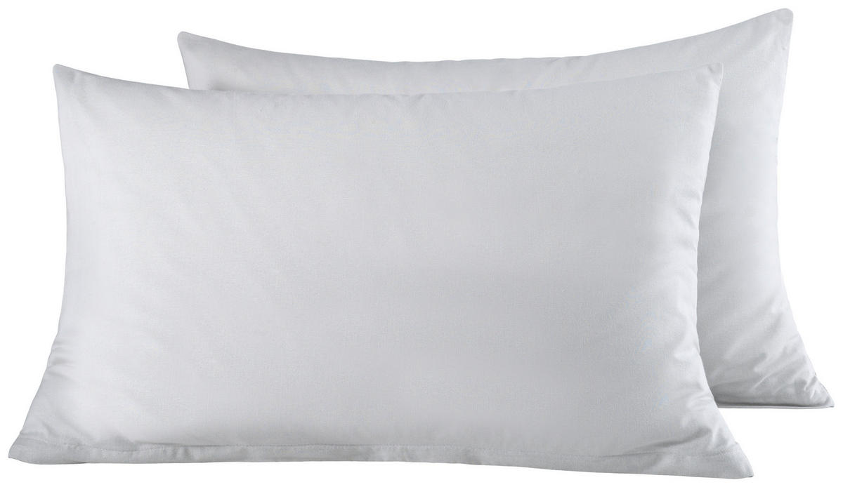Kissenhülle Renforce Kissenbezug-Renforce_2erPack 40x60 - silber (40,00/60,00cm)