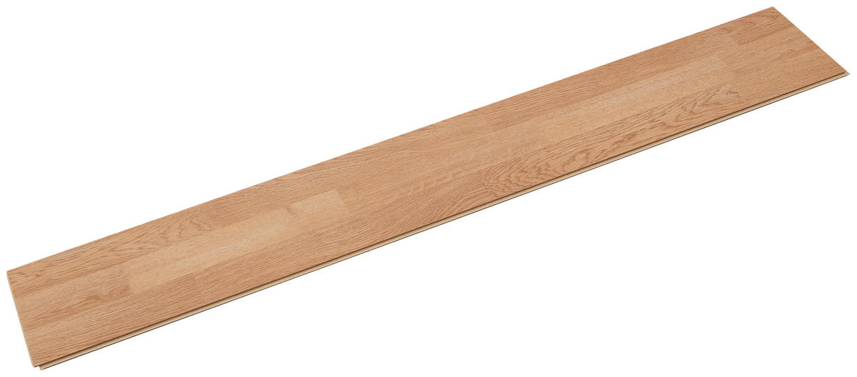 EGGER Laminatboden Eiche 3-Stab ca. 2,7429 m² im Paket  B/L: ca. 19,3x129,2 cm pro Paket Eiche 3-Stab ca. 2,7429 m² im Paket - hellbraun (19,30/129,20cm) - EGGER